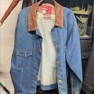Marlboro Denim Jacket with Brown Collar